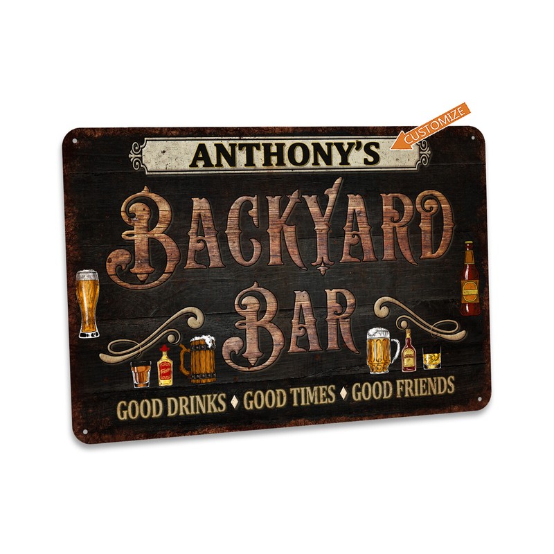 Custom Backyard Bar Sign Rustic Outdoor Bar Decor Patio Porch Yard 108122002186 gallery