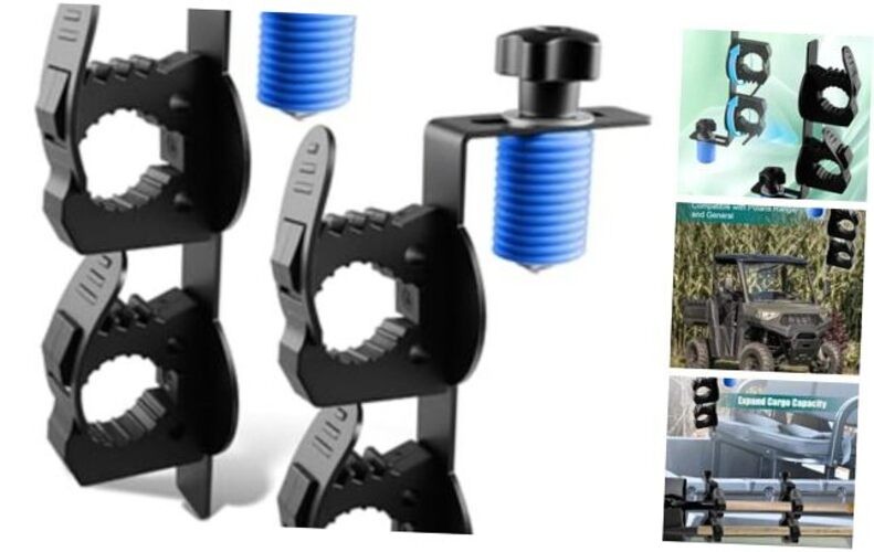 UTV Tool Holder Bed Mount with Rotatable Rubber Clip Compatible with Polaris gallery