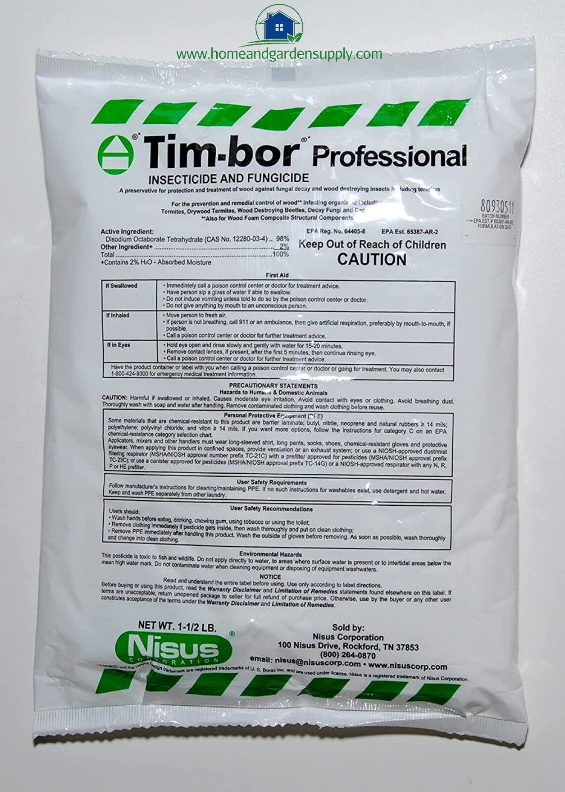 Tim-Bor Insecticide Fungicide Dust Stops Termites & Fungi In Wood by Nisus Corp gallery
