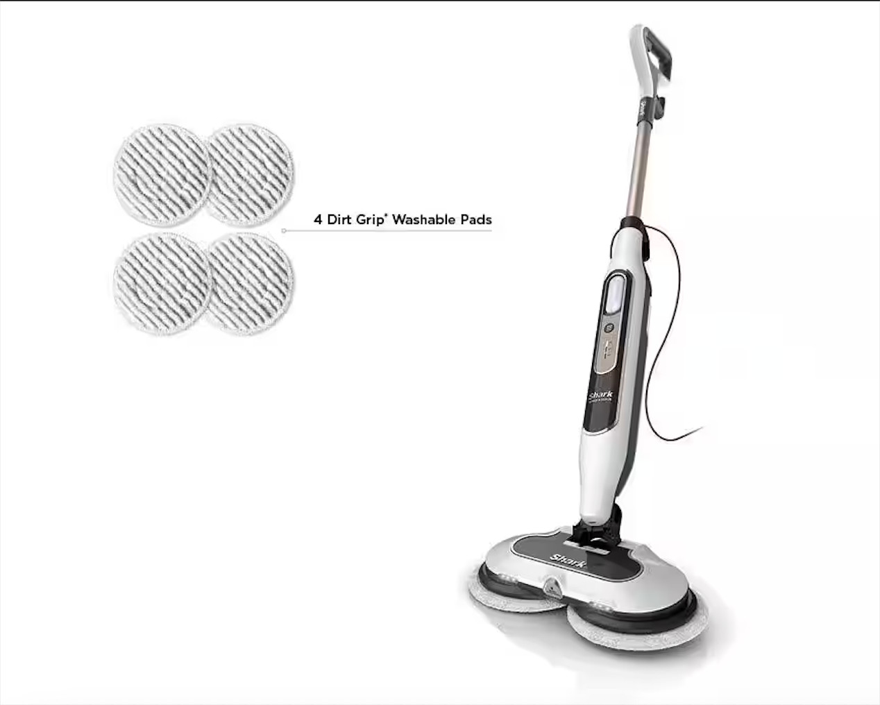 Shark - Steam & Scrub with Steam Blaster Technology Hard Floor Steam Mop - White gallery