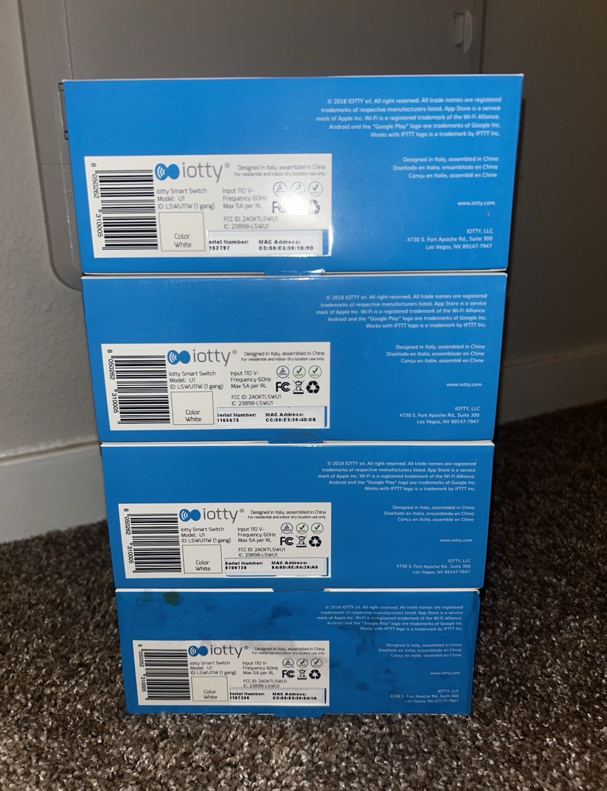 iotty Wi‑Fi Touch Smart Wall Switch White 1‑Gang 4-Pack Alexa/Google/IFTTT gallery