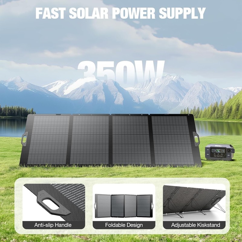 350W Foldable Portable Solar Panel Kit Charger for Power Station Solar Generator gallery
