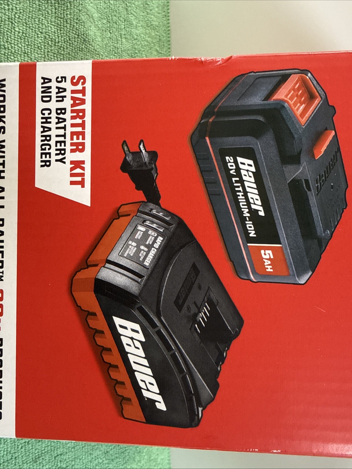 NEW Bauer 20V Starter Kit 5Ah Battery Included Charger - Model 1907C-B-SK gallery