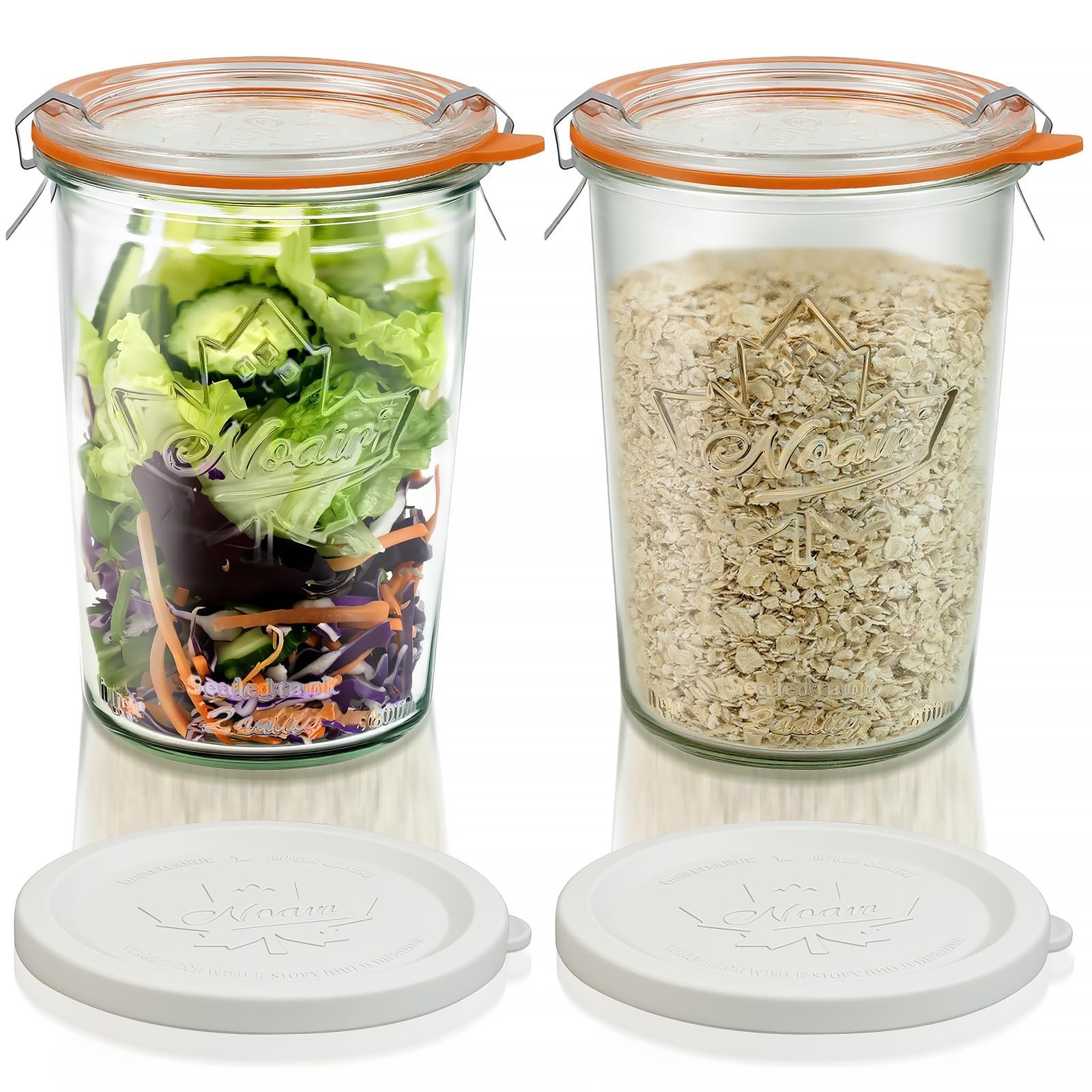Freshmage Canning Jars 27 oz 2 Pack, Sourdough Starter Jars with 2 Lids Per J... gallery