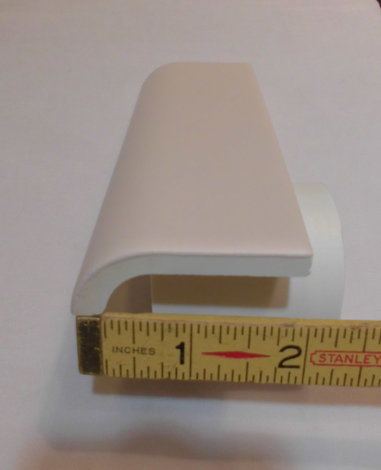1 pc. Matte *Soft Pink* Ceramic Radius/Mudd Cap Bullnose Trim Florida Tile, New gallery