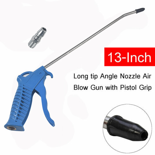 New 13" Long Offset tip Angle Nozzle Air Blow Gun with Pistol Grip Brass Pistol gallery