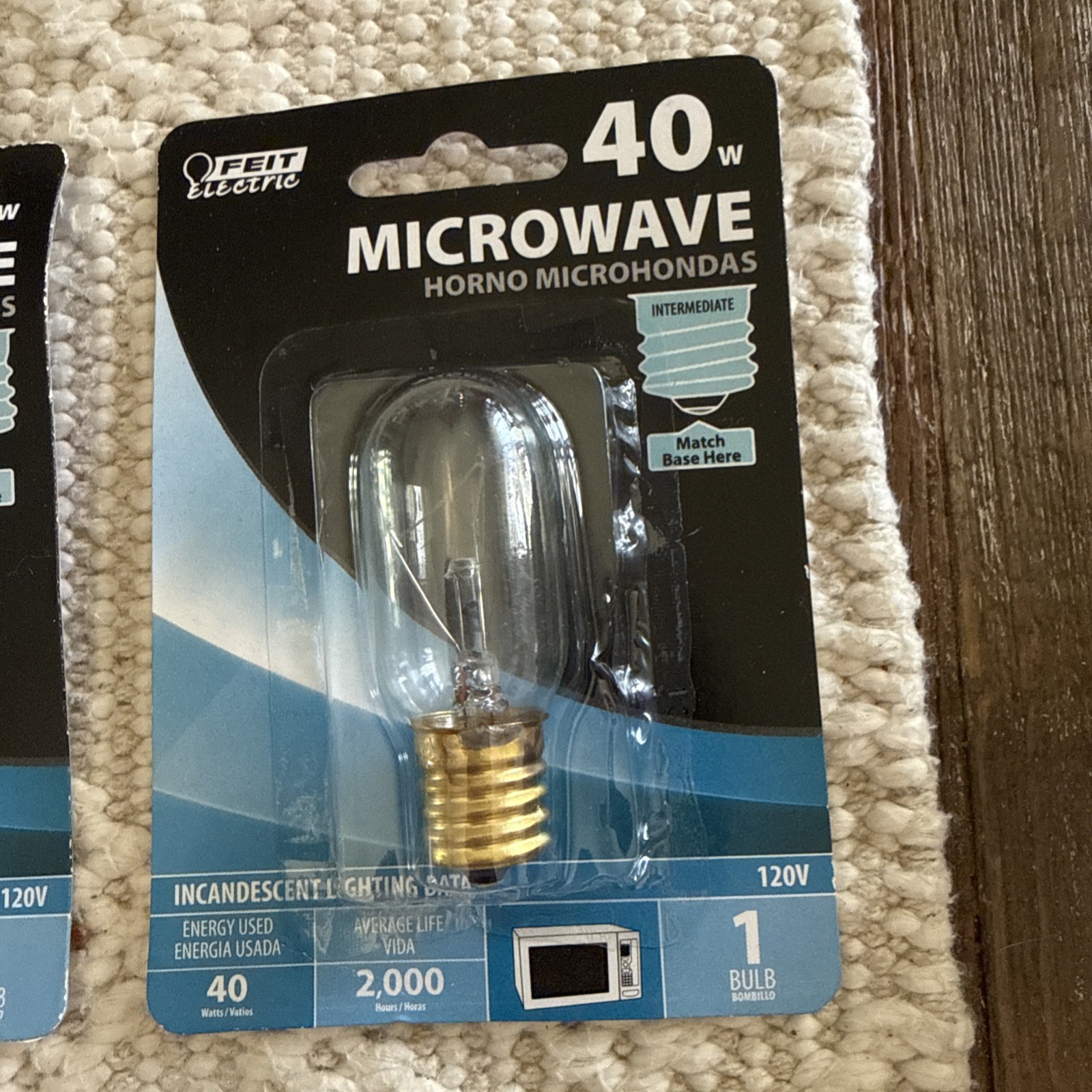 FEIT Electric 40W T8 130V Microwave Intermediate Base Clear Light Bulb (NIP)- 3 gallery