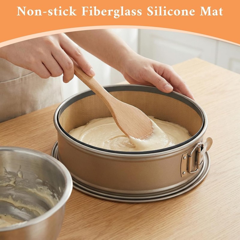 4 Set Silicone Baking Mat Springform Pan 4/7/9/10 Inch Prevent Cake From gallery