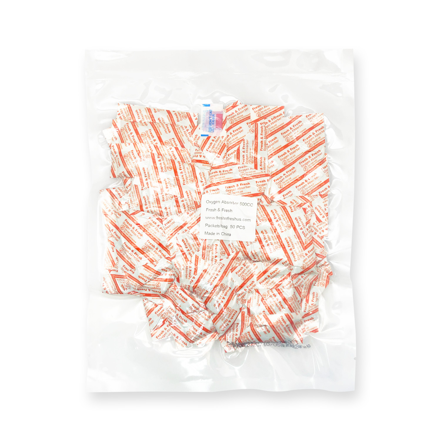 Fresh & Fresh (100 Packet) 500 CC Premium Oxygen Absorbers - (2 Bag of 50 pks) gallery