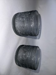 Vintage Embossed Mandala Pattern High Quality Clear Glass Tumbler Set Of 2