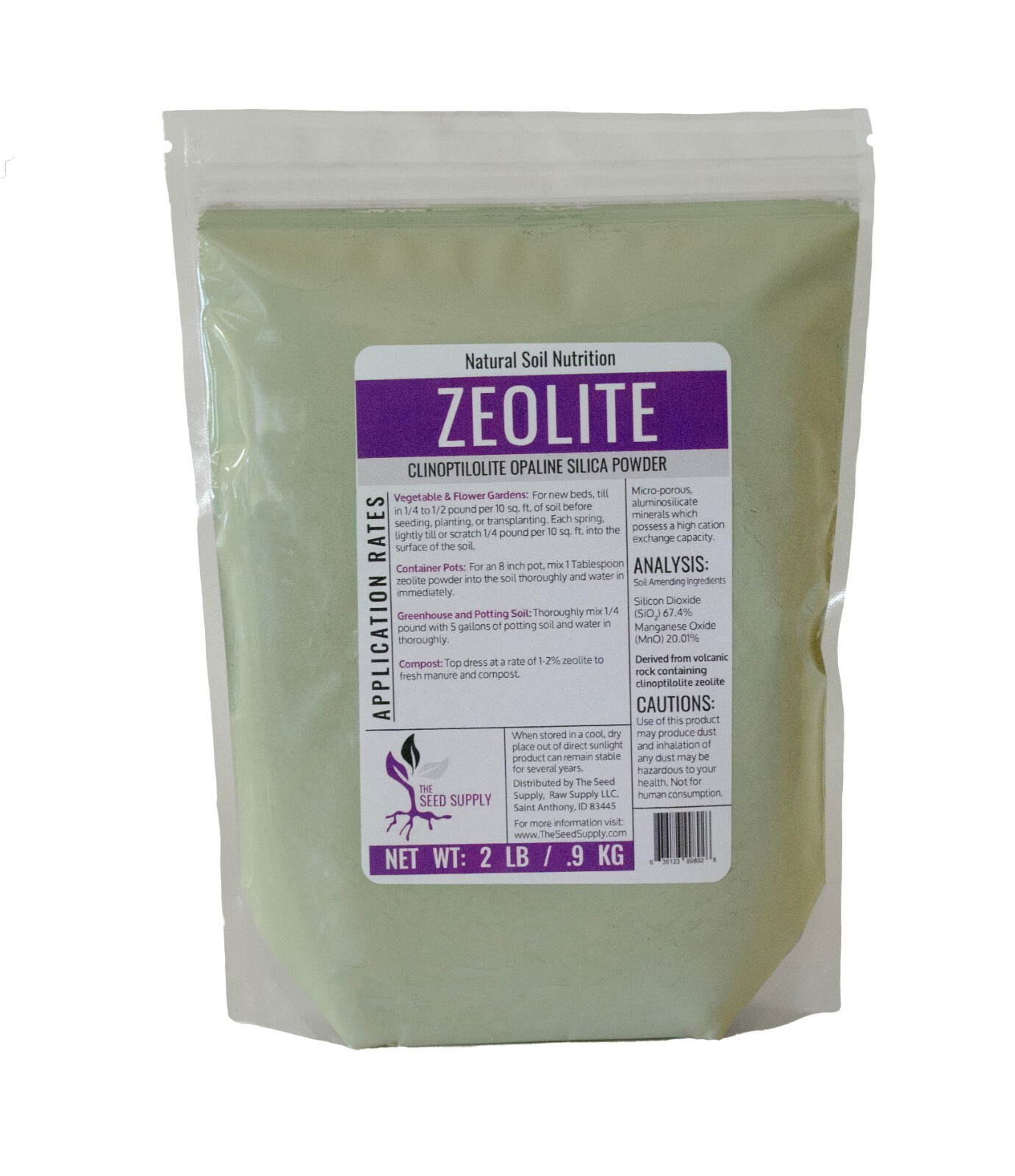 2 Lb Clinoptilolite Zeolite Powder - Silica- Natural Water Retention -Organic gallery