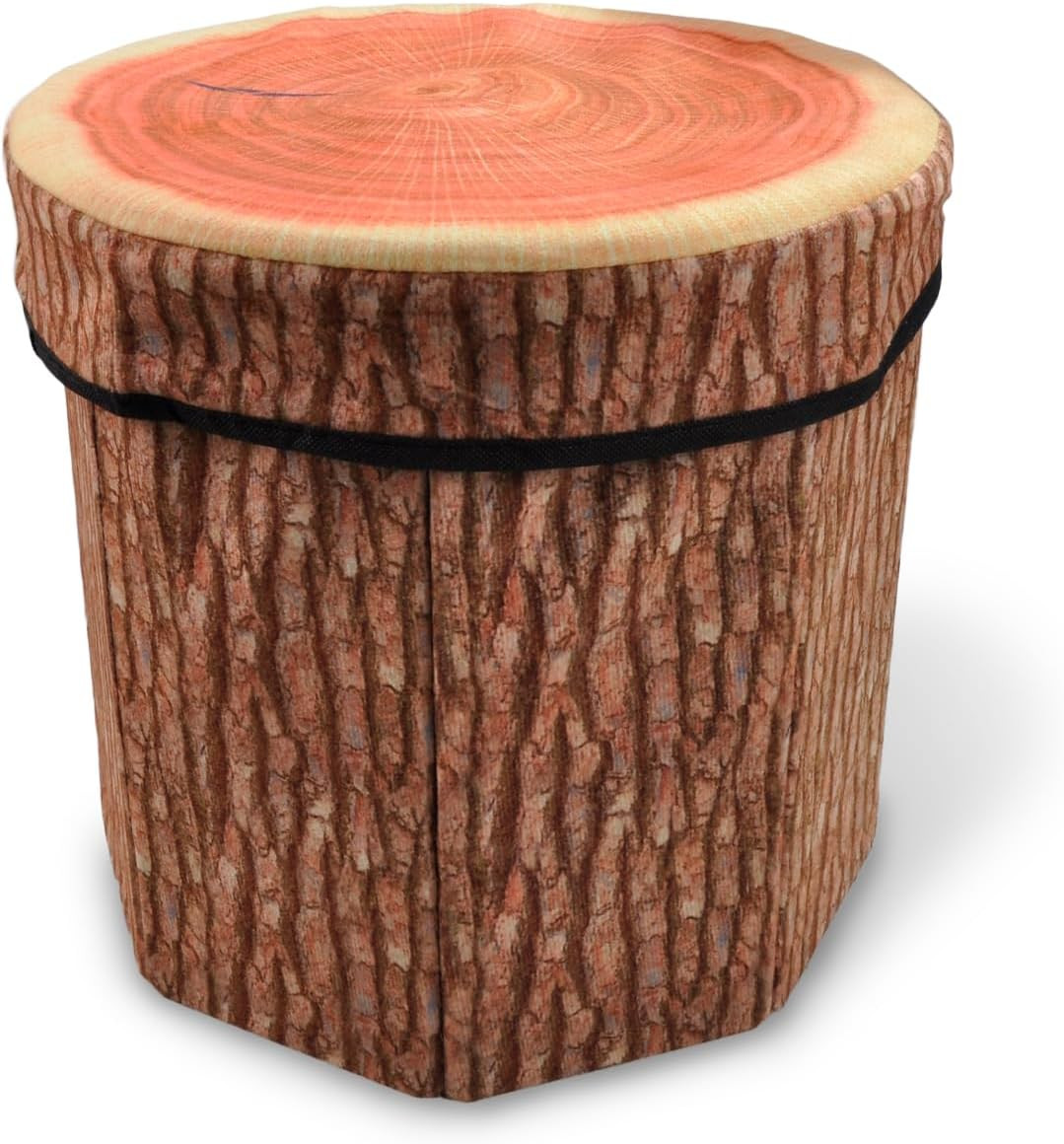Fruit Storage Stool Ottoman,Tree Stump Stool, Cute Folding Storage Toy Box, Coll gallery