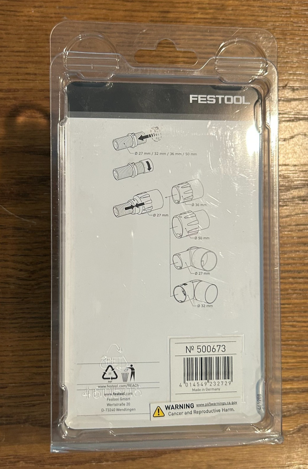 Festool 500673 Hose Connecting Sleeve Antistatic Angle Adapter New gallery