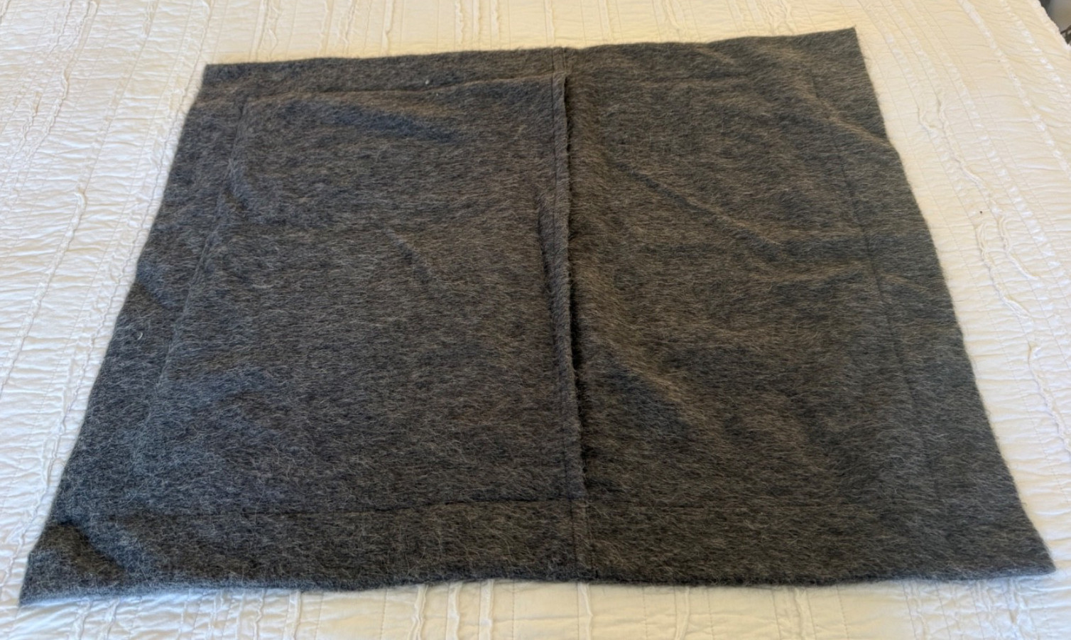 New 2 Gray Alpaca Wool Blend Pillow Shams Field Gear Home Collection gallery