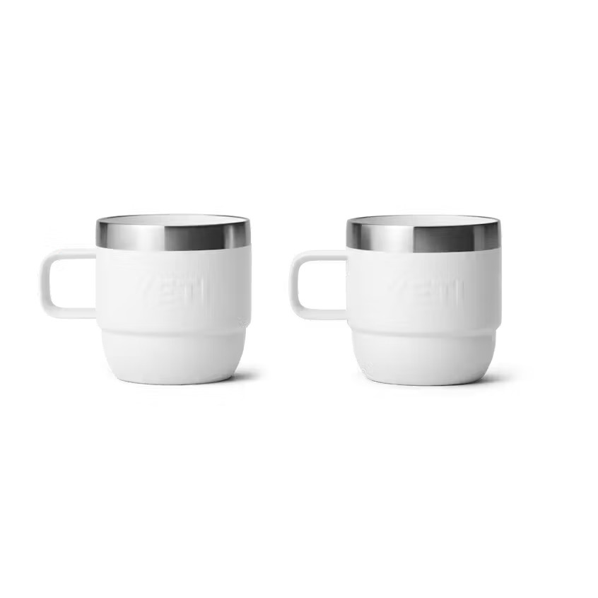 NEW YETI Rambler 6 oz Stackable Mug With Durasip Ceramic in White 2 Pack gallery