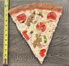 Unique Vintage Ceramic Wall Kitchen Hanging Art Pizza Slice Good Condition