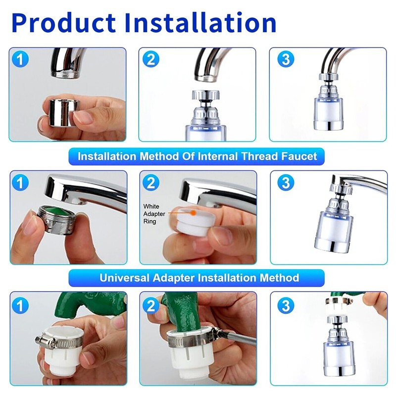 Faucet Water Filter Tap Filtration Kitchen Bathroom Sink Mount Purifier System gallery