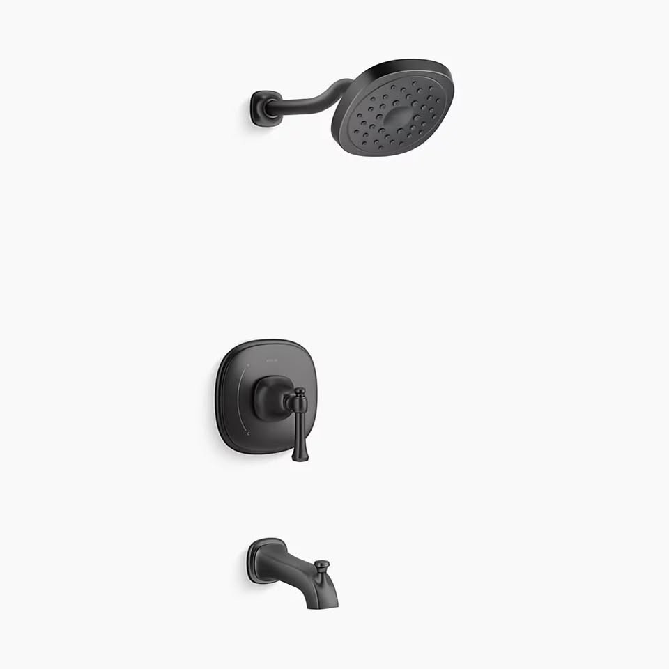 KOHLER FLOREZ MATTE BLACK SINGLE FUNCTION BATHTUB AND SHOWER FAUCET-NEW gallery
