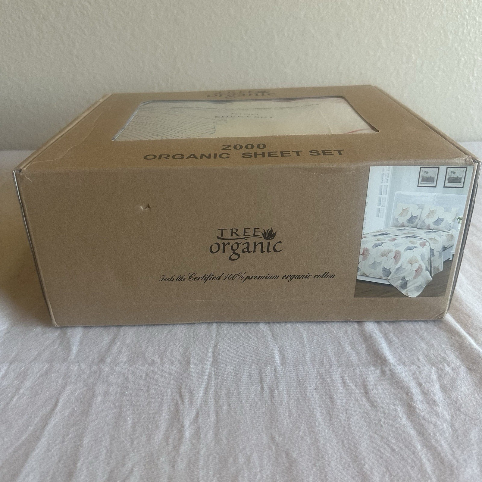 Tree Organic 100% Premium Quality Cotton 2000 King Sheet Set Botanical New gallery