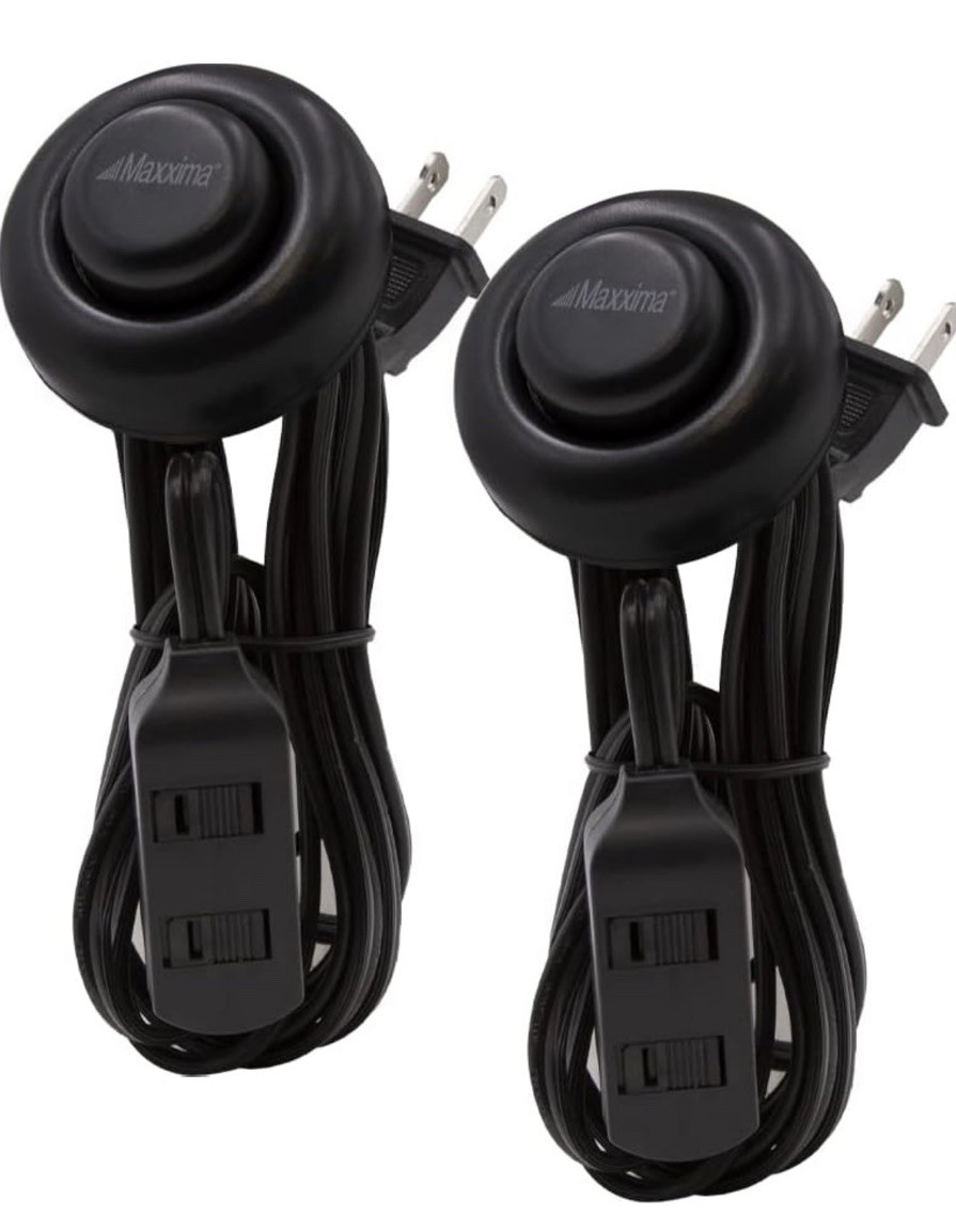 Maxxima On/off Switch 9 Feet 3 Outlet Foot Tap Extension Cord 2 Pack gallery