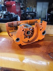 Olympic 261 Crankcase Assembly Both Halves New OEM Orange