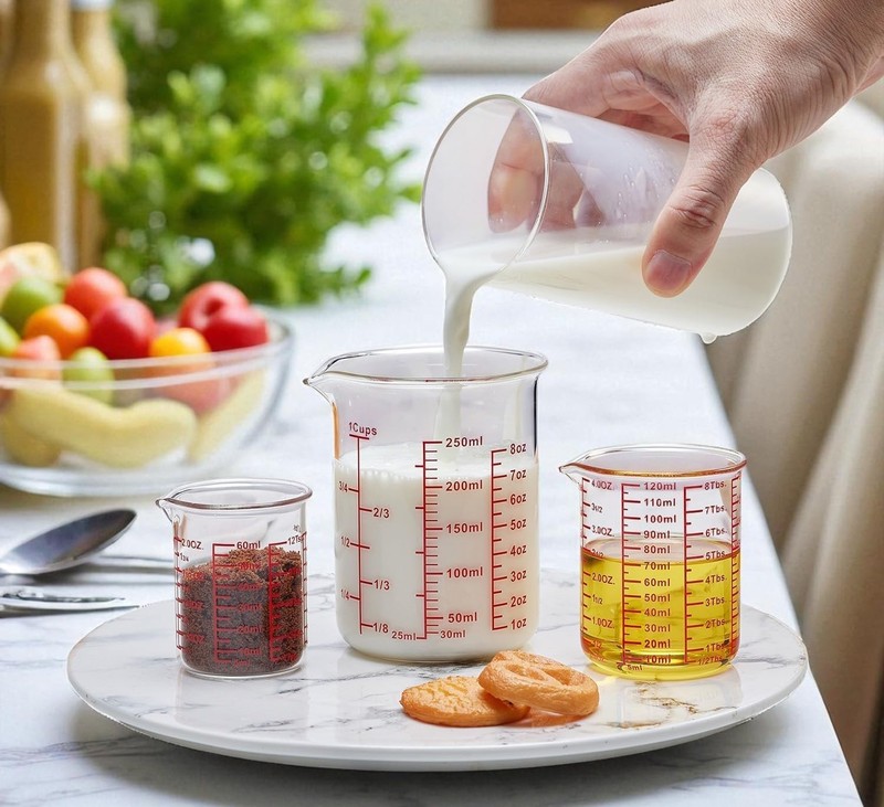 Ackers 8oz Borosilicate Glass Measuring Cup with V-Spout – Precision Pouring gallery
