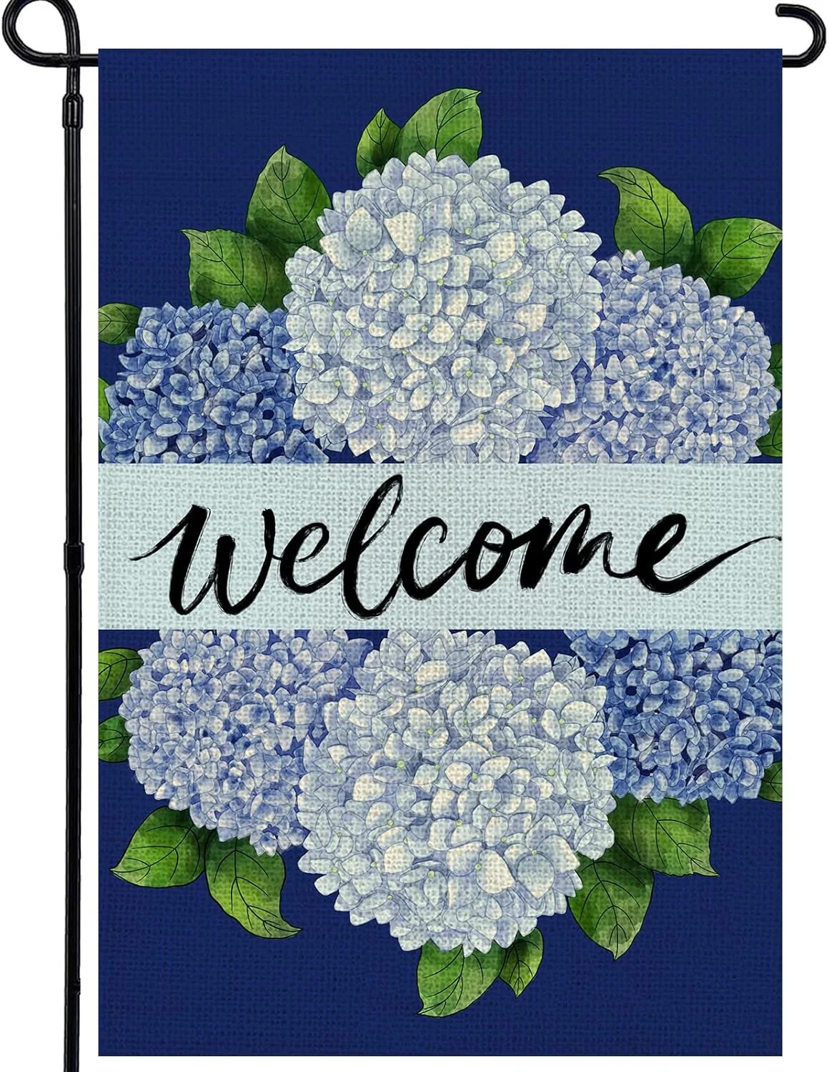 Spring Summer Garden Flag 12x18 Inch Double Sided, Hydrangea Floral Welcome Flag gallery