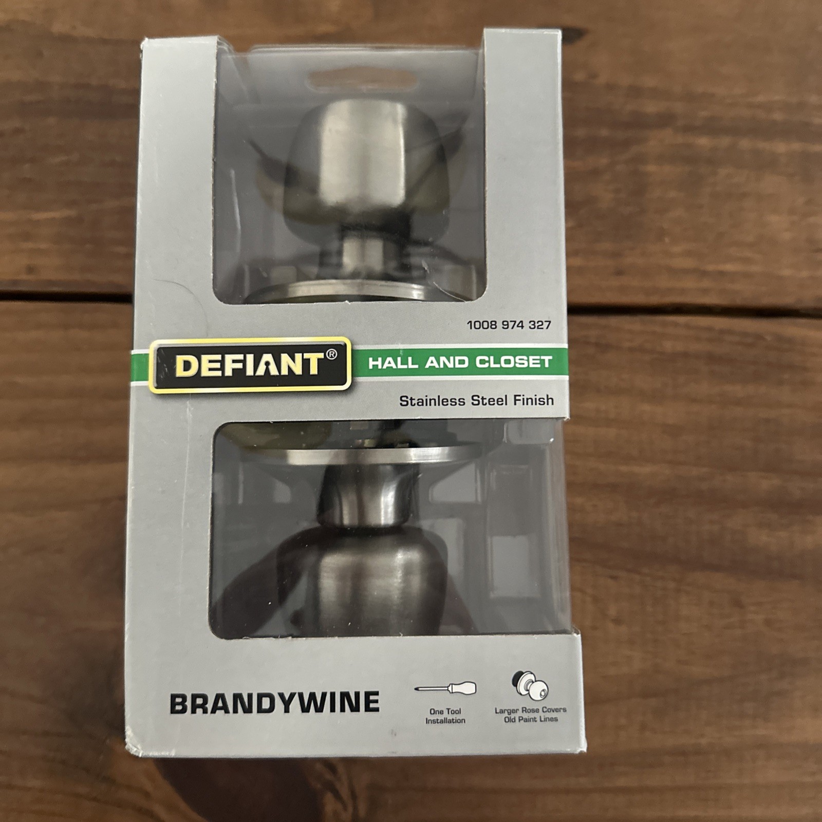 Defiant Brandywine Hall & Closet Door Knob Stainless Steel Finish gallery
