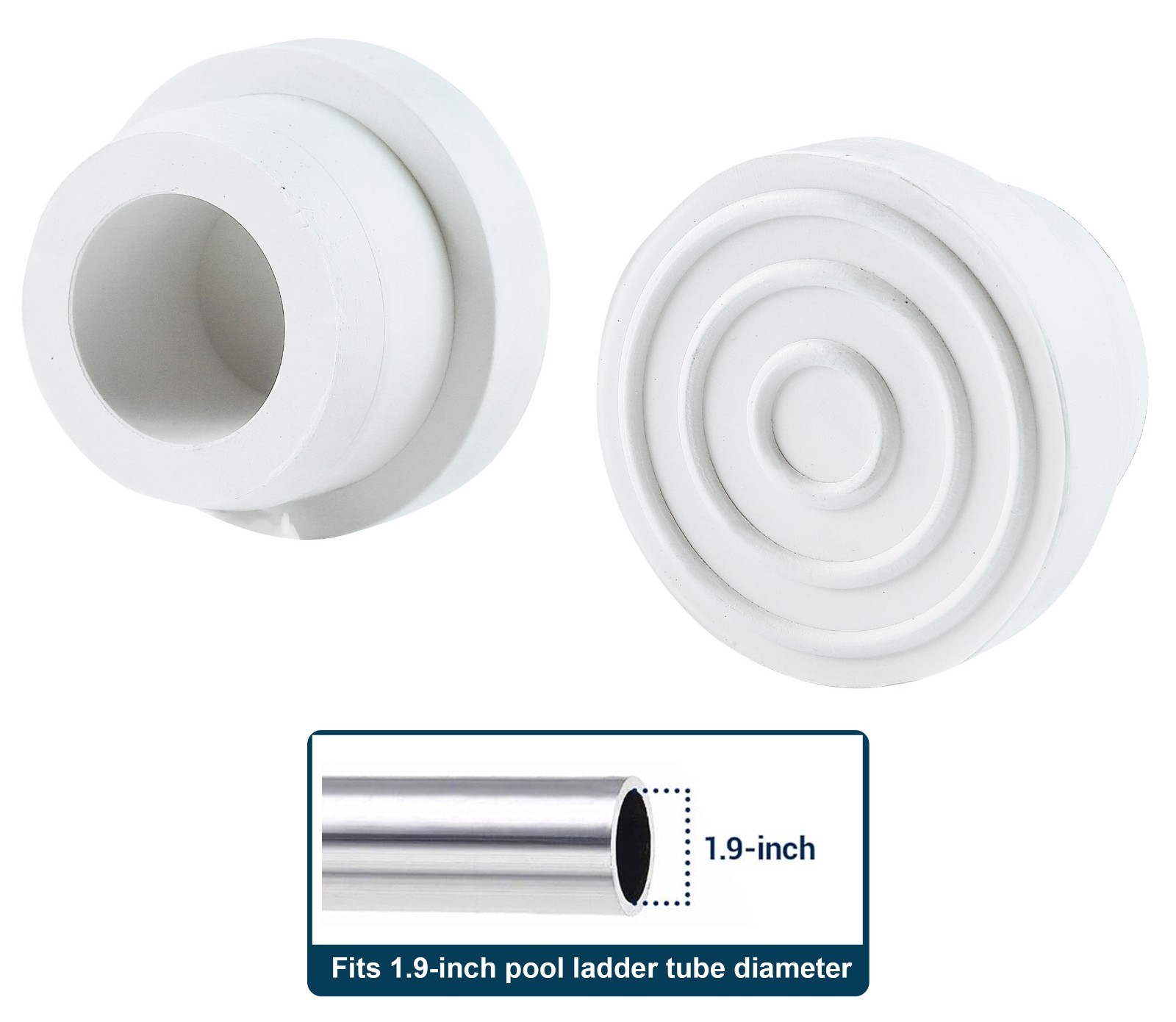 2 PACK - Inground Swimming Pool Ladder Inside Rubber Bumpers -Fit 1.9" Standard gallery