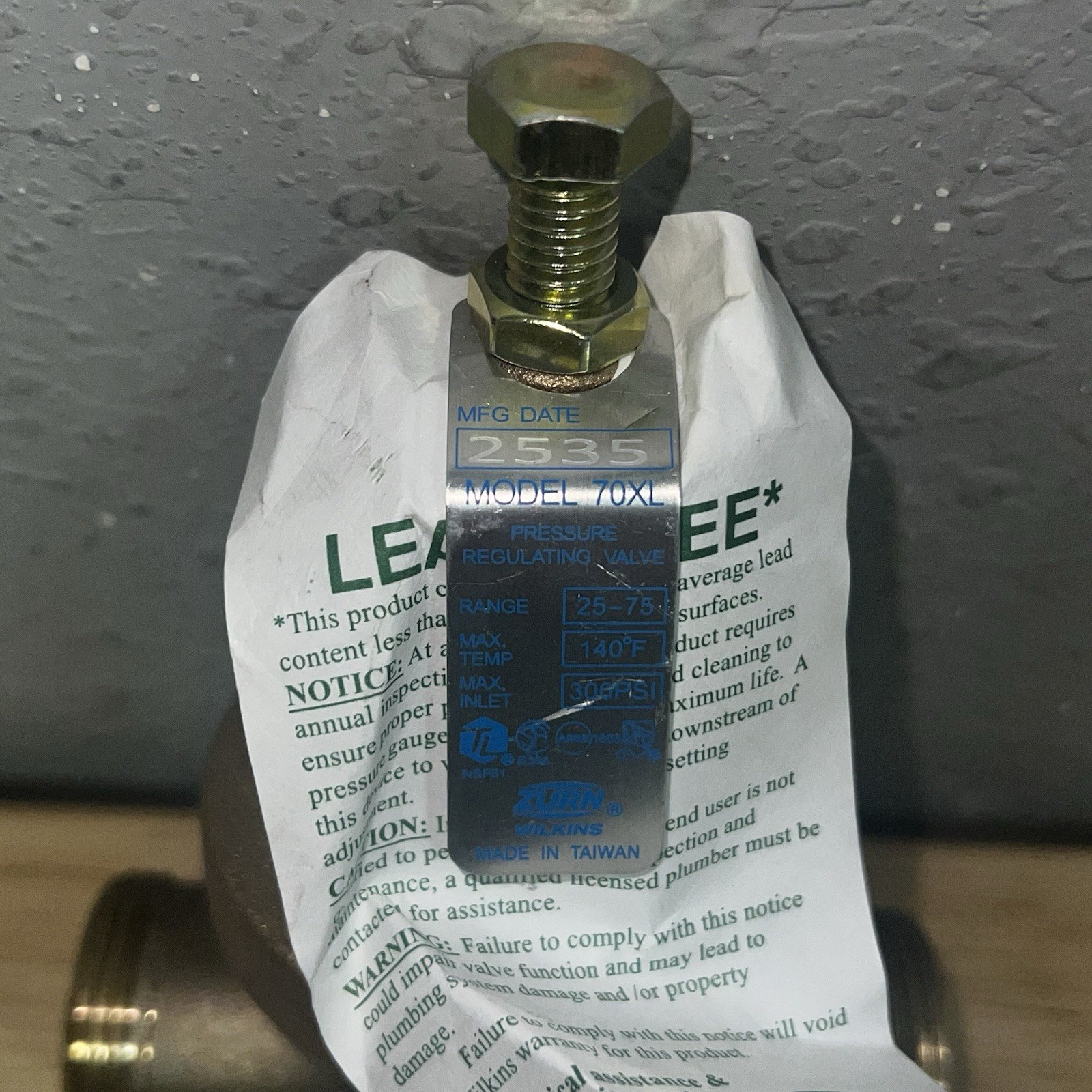 3/4 in. 70XL Pressure Reducing Valve with Double Union FNPT Connection gallery