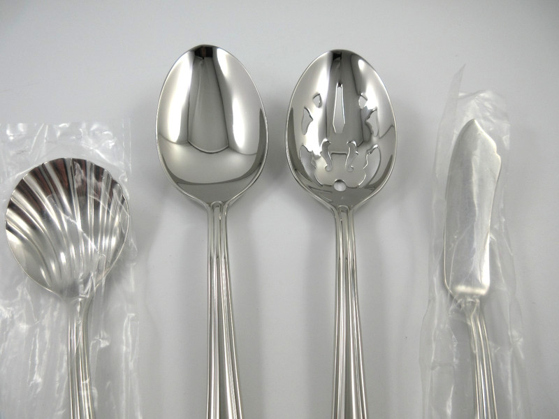 Lenox BUTTERFLY MEADOW 4 Serving Pieces Glossy 18/8 Stainless Steel Flatware gallery