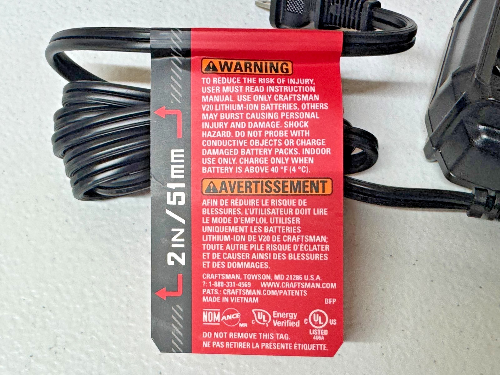 Genuine Craftsman CMCB101 20V Max Lithium-Ion Charger NEW gallery
