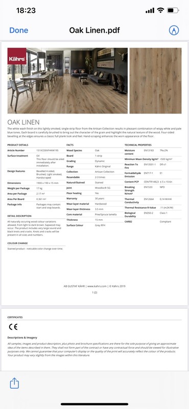 Kahrs LINEN Oak Artisan Range 15mm Now £54.99 Per m2 Inc Vat gallery