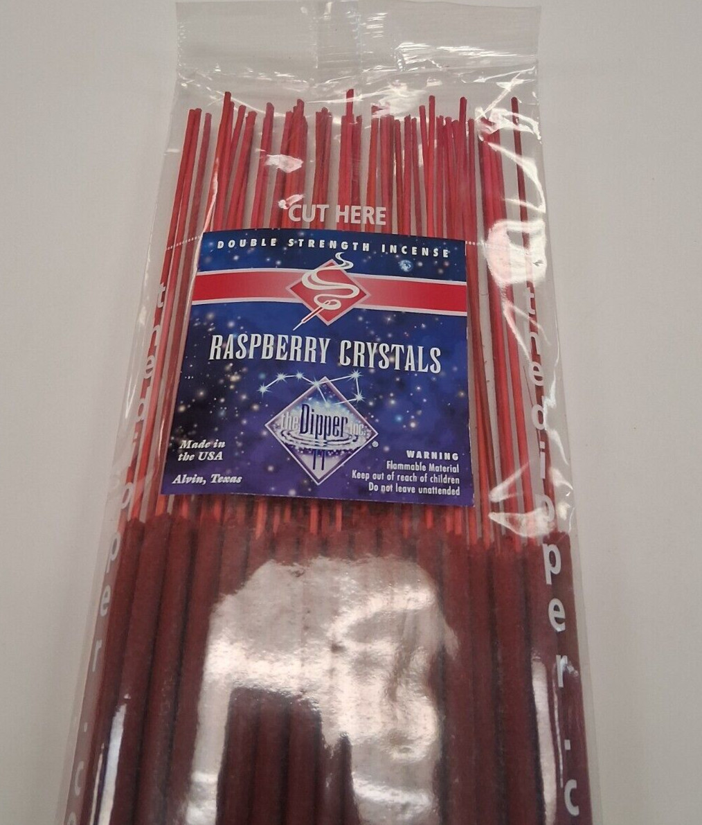 THE DIPPER DOUBLE STRENGTH 19 INCH INCENSE RASPBERRY CRYSTALS 25 STICKS 3+ HOURS gallery