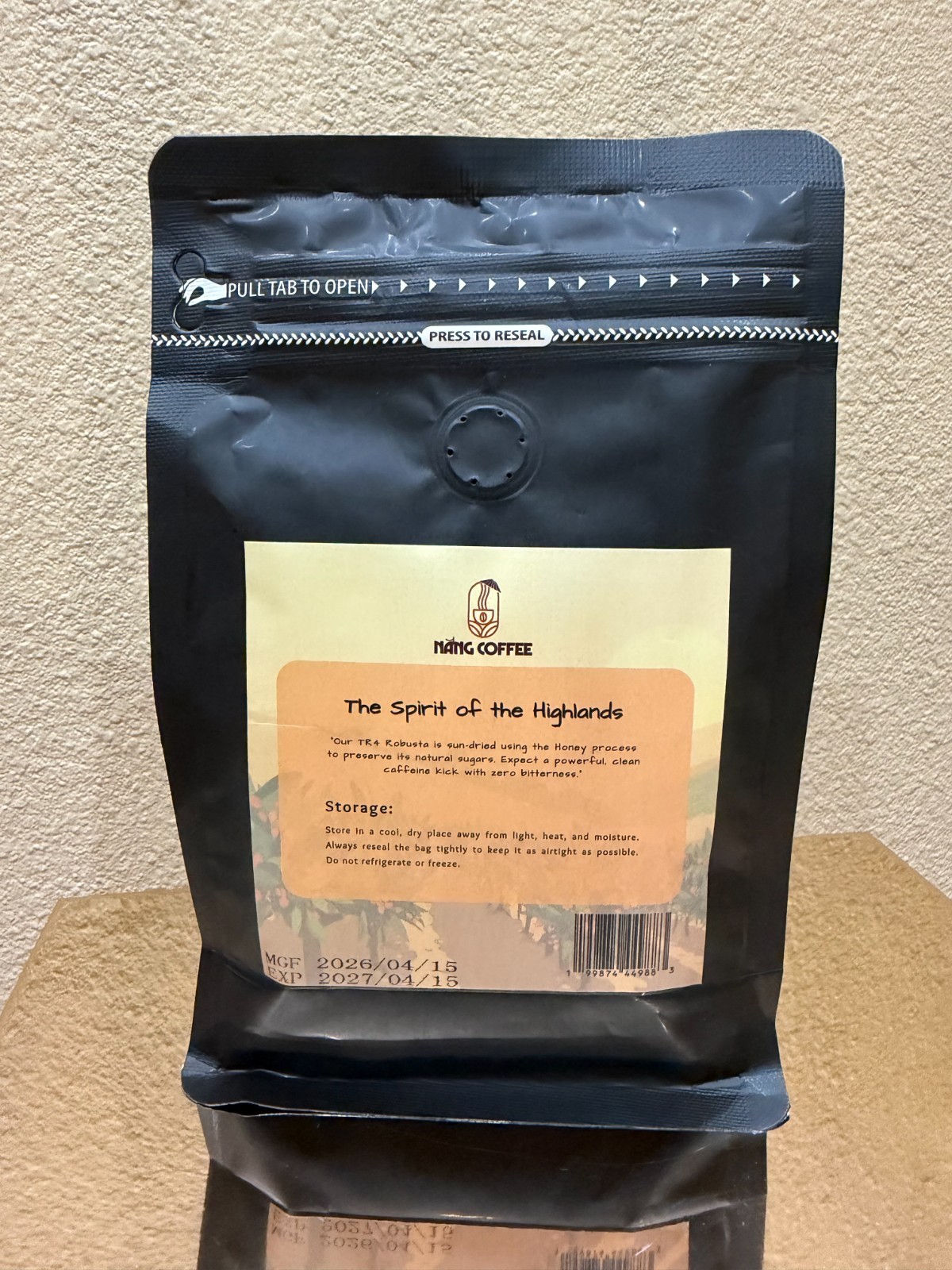 Authentic Vietnamese Whole Bean Coffee - 100% Robusta Coffee Dark Roast, 250g gallery