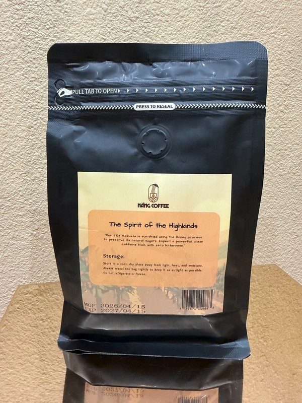 Authentic Vietnamese Whole Bean Coffee - 100% Robusta Coffee Dark Roast, 250g gallery