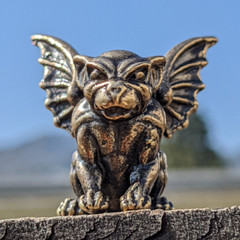 Handcrafted Brass Gargoyle Miniature Figurine – Gothic Decor Statue for Collecto