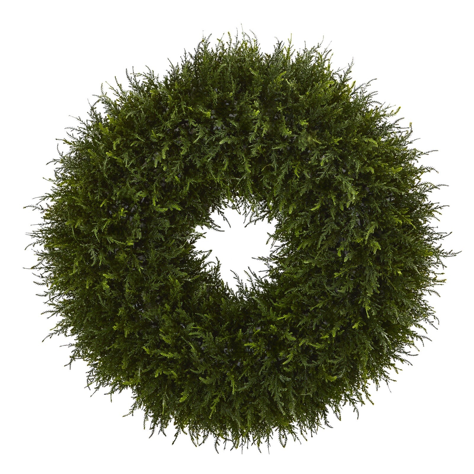 32” Artificial Giant Cedar Wreath Home Door Decor (Indoor/Outdoor). Retail $193 gallery