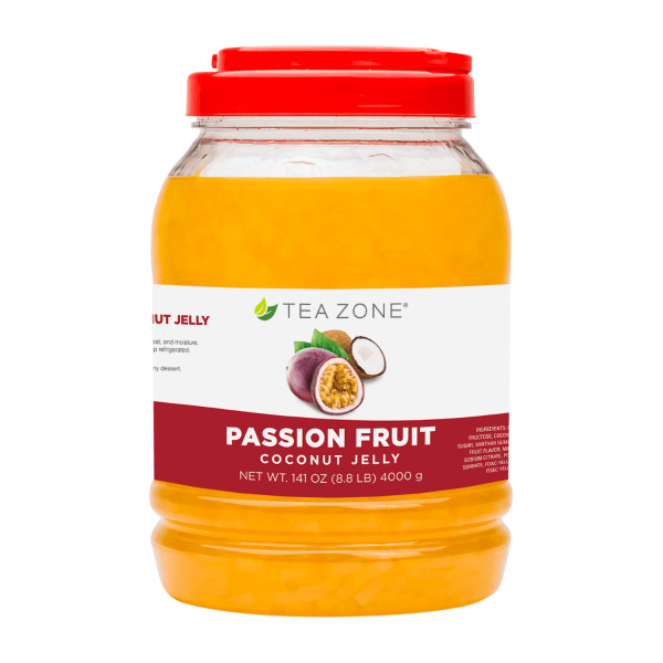 Tea Zone Passion Fruit Coconut Jelly(B2007, 8.8 lbs)for Milk Tea or Smoothies