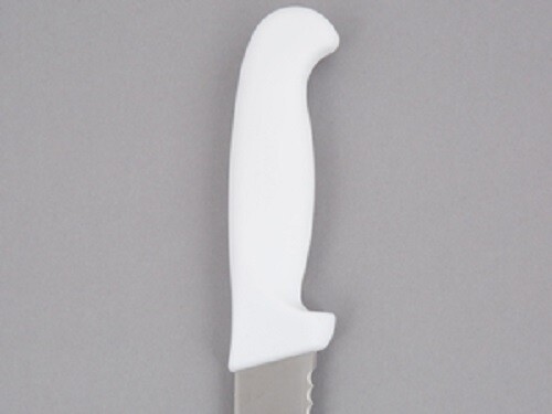 Choice 10" White Serrated Edge Slicing / Bread Knife, NSF Listed gallery