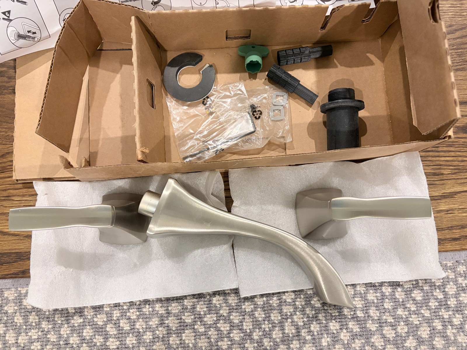 Moen T6906BN Voss Two-Handle Wall Mount Bathroom Faucet Trim Kit *OPEN BOX gallery