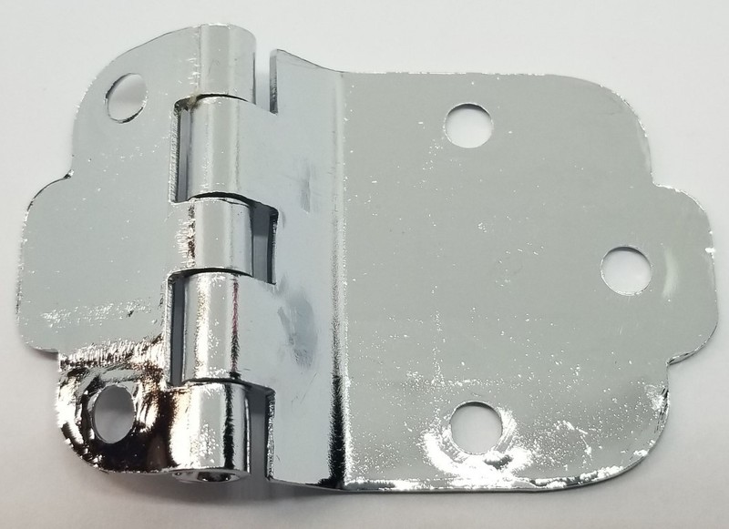 POLISHED NICKEL Chrome 3/8" OFFSET MOUNT Art Deco Cabinet Hinge line Modern new gallery