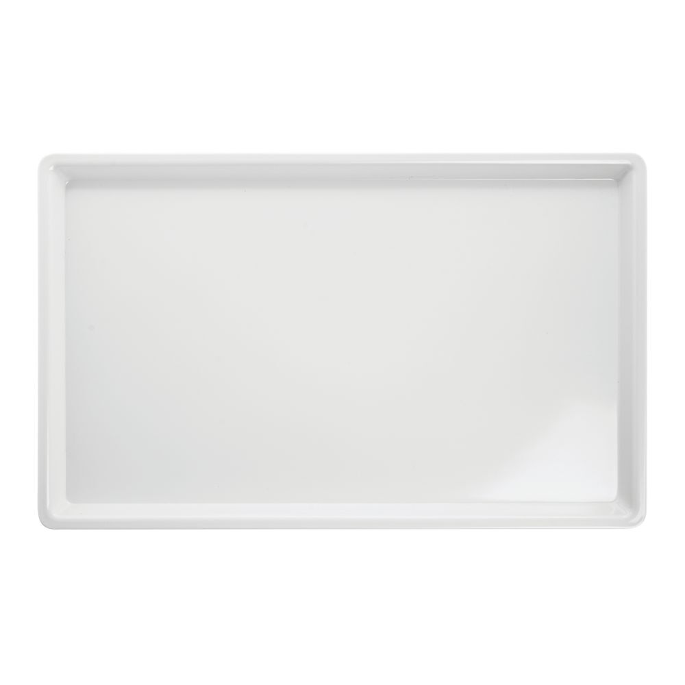 HUBERT® Platter Rectangular White Melamine- 20" L x 12" W x 2" H