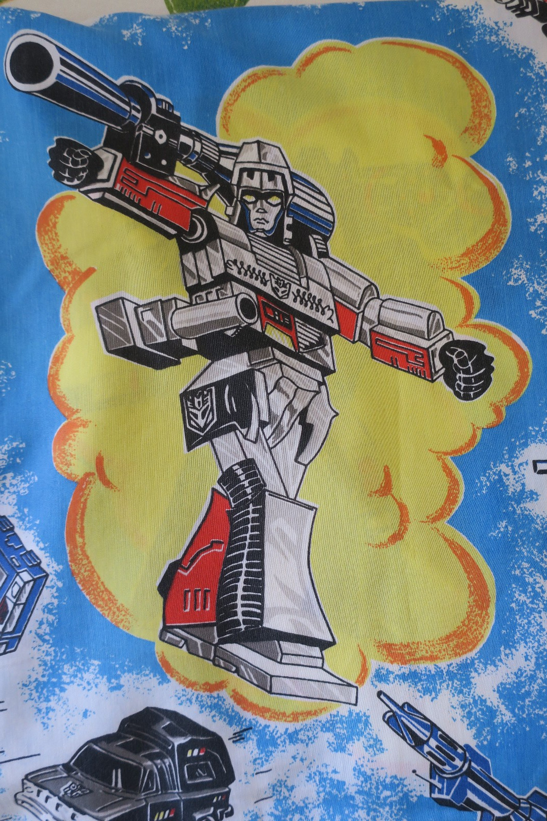 Vintage 1984 Transformers All Over Print Hasbro Flat Bed Sheet Original gallery