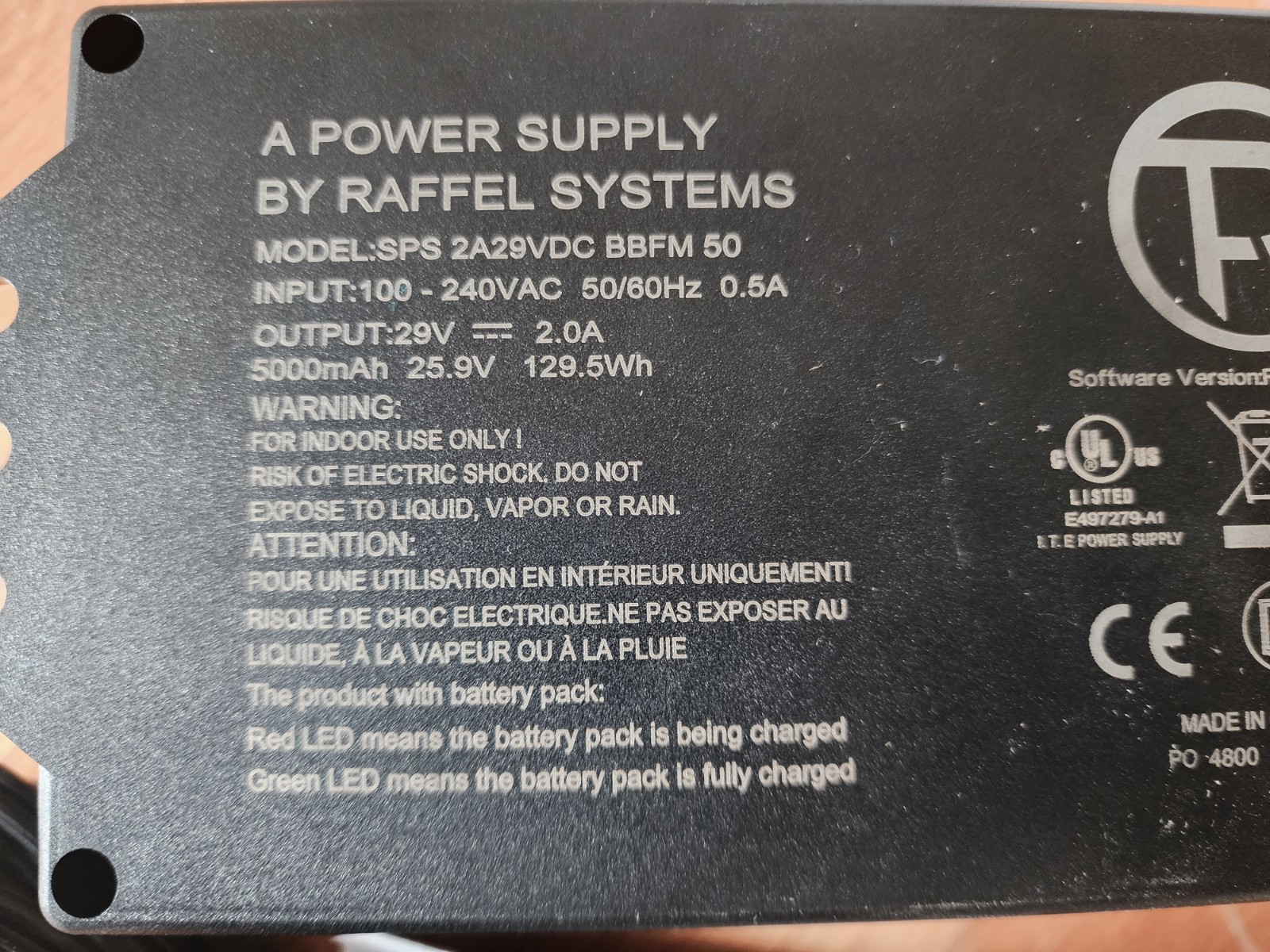 Raffel SPS 2A29VDC BBFM 50 Rechargeable Battery Pack/ Power Supply gallery