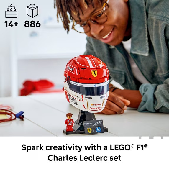 Editions Ferrari Charles Leclerc Helmet Collectible Set 43014 gallery