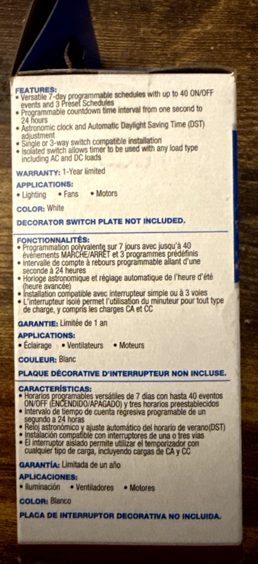 ST01K 7-Day Programable In-Wall Timer gallery