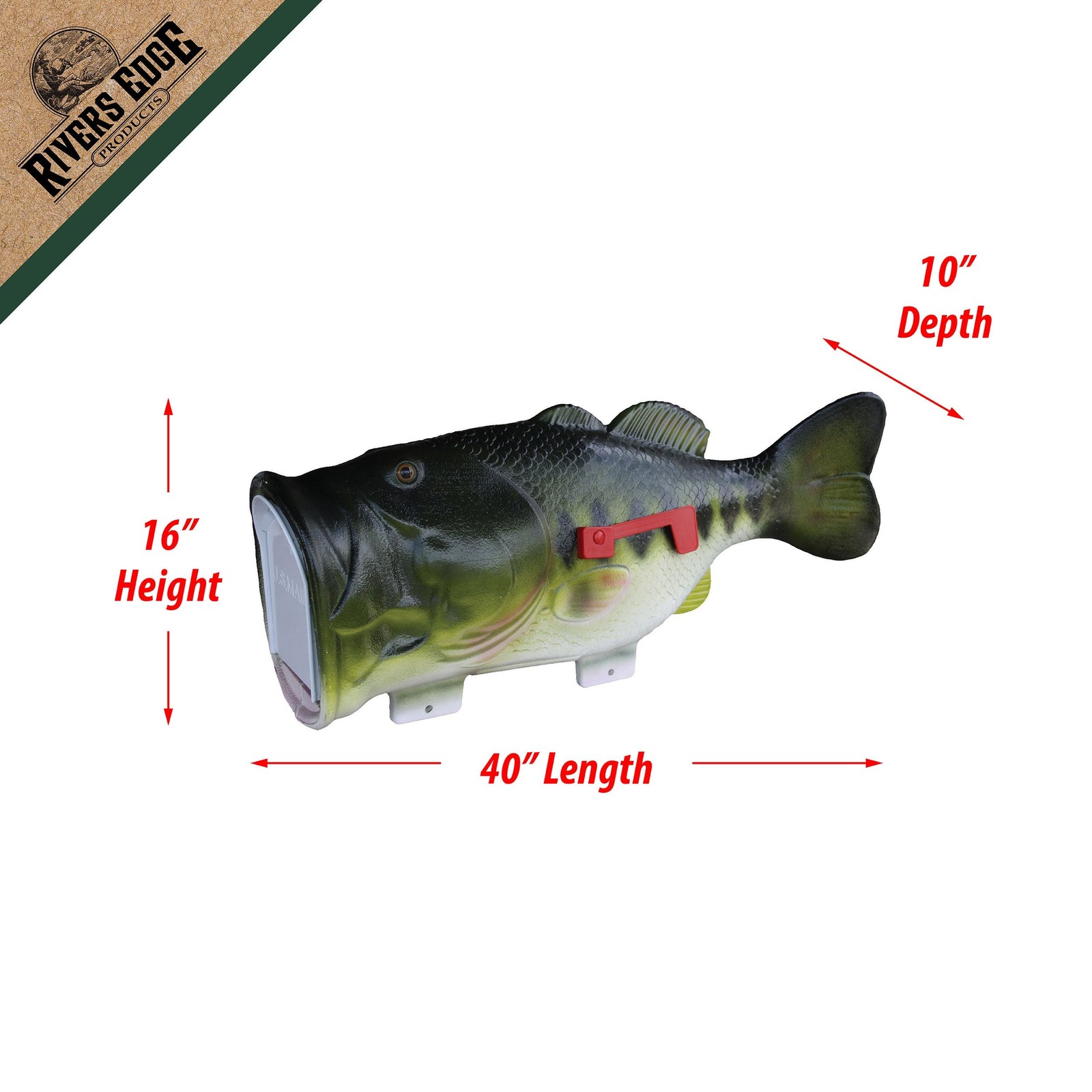 Largemouth Bass Fish Mailbox for Outside of Residential Home, Rural Mailbox gallery