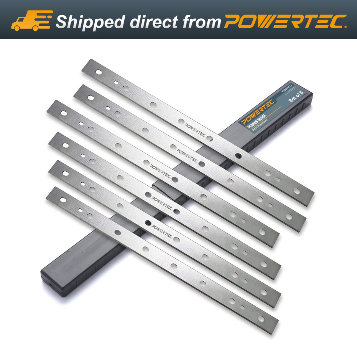 POWERTEC 12800DD 13 Inch Planer Blades Replacement Woodworking Planer Knives 6PK gallery
