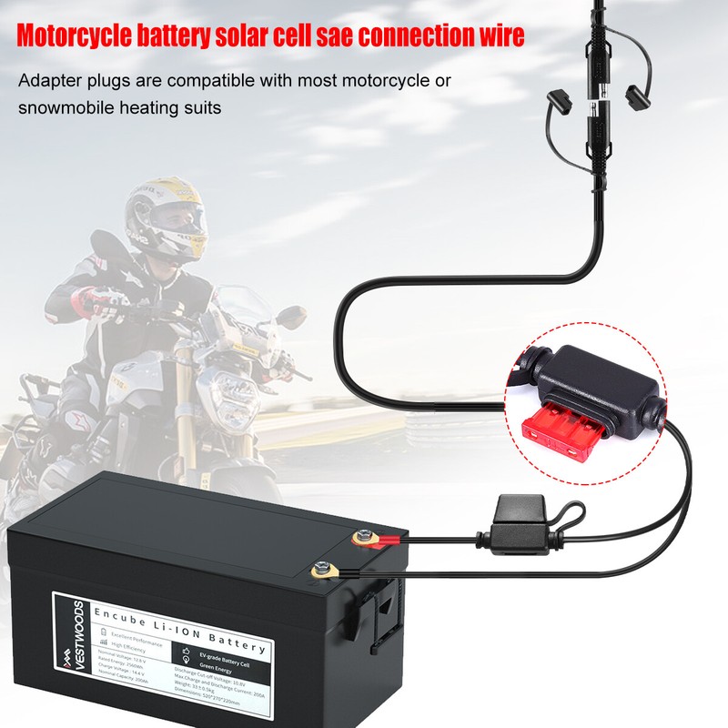 Battery Quick Connect Cable W/ Sae 2 Pin Ring Terminal Sae Connector Harness gallery